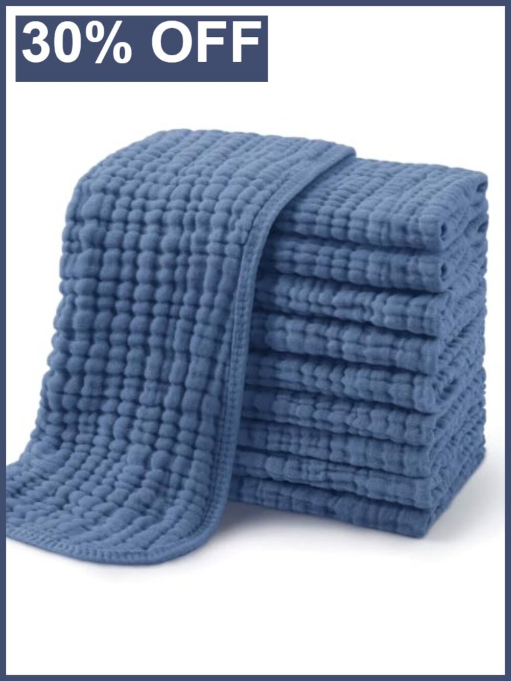 Yoofoss Muslin Burp Cloths 10 Pack Cotton Baby Washcloths
